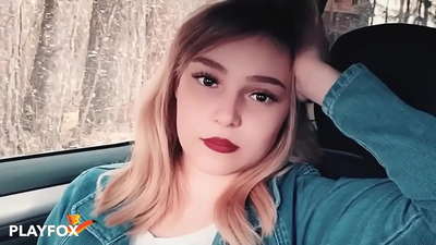 Sexy babe joyfully sucks on discount card